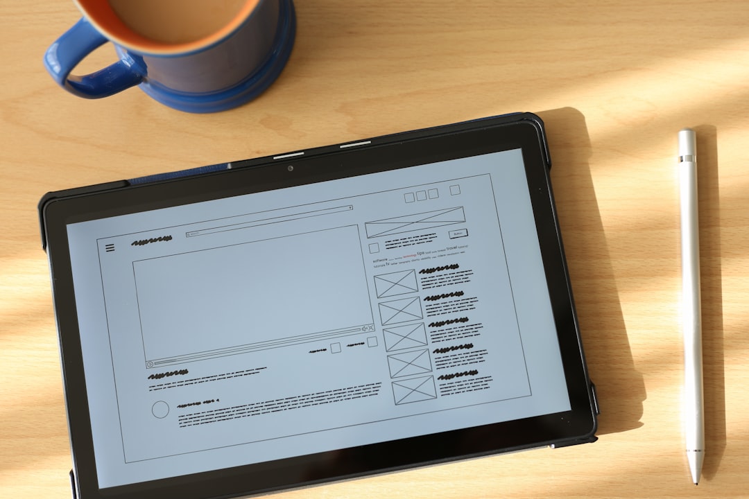 services-03 UI / UX design wireframing with tablet